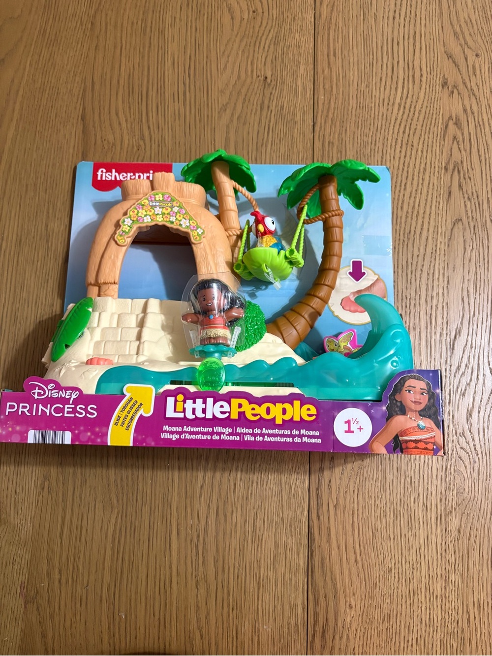 Fisher-Price Little People Moana Adventure Village Playset - Teal & Green